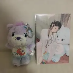 Care Bears×ILLITコラボ ソフトキーチェーン(モカ　ポストカード