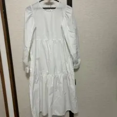 〜年末年始SELE〜GU ホワイト ティアードワンピース