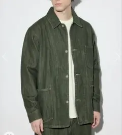 AZUL BY MOUSSY リラックスデニムカバーオール カーキ S 新作