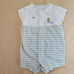 familiar ストライプロンパース