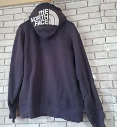 THE NORTH FACE ネイビー フルジップパーカー　フードロゴ