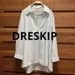 DRESKIP 胸ビーズブラウス水色スキッパー長袖シャツ SHOO・LA・RUEのサムネイル