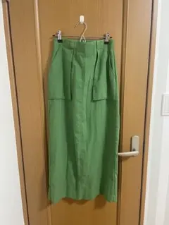 ナチュラルビューティーベーシック　タイトスカート グリーン　M