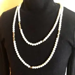 パール　ロングネックレス