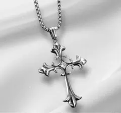 新品✨️ 十字架 ネックレス 60cm 装飾デザイン ステンレス製 ストーン付き