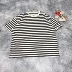 La-gemme ラジエム（F）半袖 Tシャツ ボーダー クルーネック ゆったりのサムネイル