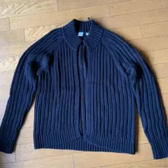 黒ざっくりコットンカーディガン  GAP S