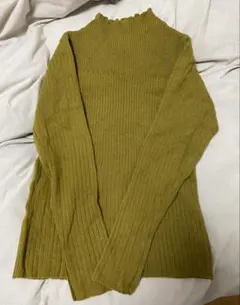 リブ編み 長袖ニット セーター　マスタード　レイカズン
