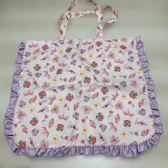 プリンセスモチーフ 総柄 フリルトートバッグ
