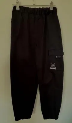 クロミ カーゴパンツ 黒 ウエストゴム