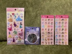 ディズニープリンセス シール 4点セット ペタペタシール ストーンシール