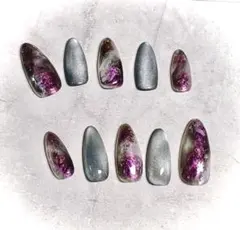 (オーダー)No28 ニュアンスネイル マグネットネイル　大理石ネイル