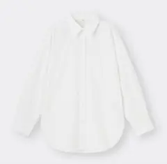 【美品】GU オーバーサイズシャツ オフホワイト Mサイズ