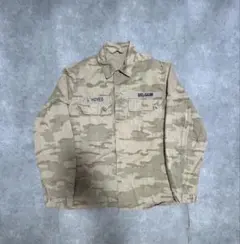 90s ベルギー軍 実物 デザートカモ 迷彩 ミリタリー シャツ ジャケット
