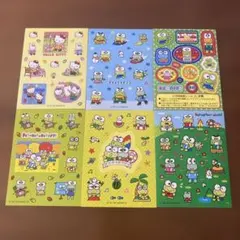 サンリオ　ハローキティ　けろけろけろっぴ　レトロ　シール６枚　まとめ売り