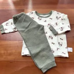 【UNIQLO】くまのプーさん キルトパジャマ 緑 100㎝