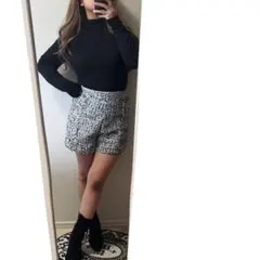 snyfashion ショートパンツ ツイード ラメ　パンツ　リエンダ　ザラ