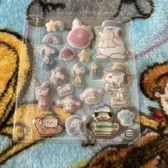 サンリオ シナモロール スヌーピーコットンパフィーシール おすそわけ 正規品