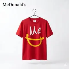 McDonald's Mcスマイル ロゴ Tシャツ 赤 S レトロ企業もののサムネイル