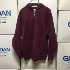 GILDANギルダン☆ジップアップ☆フルジップ☆パーカー☆マルーン☆Lサイズ！
