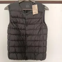 無印良品 MUJI ダウンベスト インナーダウン ダークグレー S