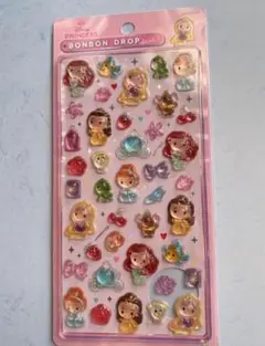 ディズニープリンセス ボンボンドロップシール