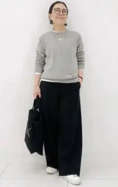 [完売品][美品]UNIQLO＊ブラッシュドジャージーワイドパンツ S