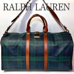 ✨美品✨ ラルフローレン 2WAY ボストンバッグ チェック柄 サイズ大 希少
