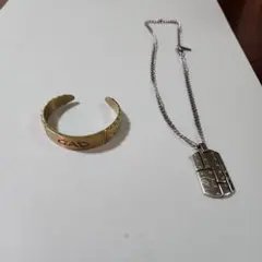 DADバングル と POLICEネックレスのセット