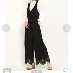 Lily Brown ブラックノースリーブドレス パンツ