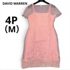 DAVID WARREN ワンピース シルク シフォン 花柄 スパンコールのサムネイル
