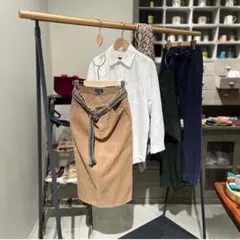 美品✨gigotジゴ・コーデュロイタイトスカート　ネイビー　melange