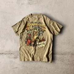 USA製90s vintageハンティングモチーフTシャツ半袖シングルベージュLのサムネイル