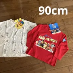 パウパトロール長袖tシャツ&おさるのジョージ長袖tシャツ90cm③