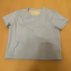 00s Y2K NINE ナイキ パッカブルVネックメッシュTシャツ ブルー 
