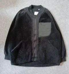 ユニクロ ホワイトマウンテニアリング コラボ フリースジャケット ブラック