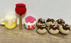 ハンドメイド あみぐるみ 夏祭りセット おままごとのサムネイル