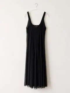 ZARA ノースリーブ ロングワンピース ブラック シアー　XLサイズのサムネイル