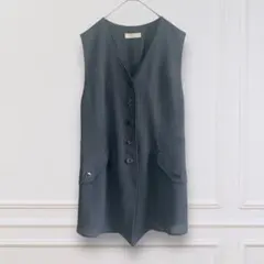 【コルディア】CORDIER Vネック ロング丈ベスト レトロ 40