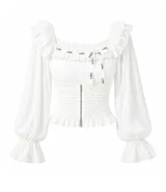 Lumignon ルミニョン Lmnribbonshirring blouse - メルカリ