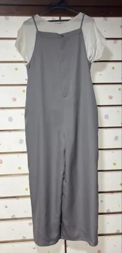 グレーサロペット　セットアップ