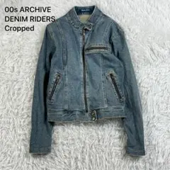 00s ARCHIVE Denim Riders Jacket Cropped