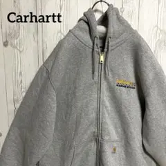 カーハート　フーディ―スウェットジップパーカー　グレー　メンズ2XLサイズ　古着