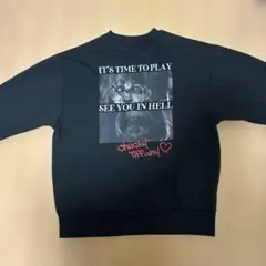 チャッキー・ティファニー スウェット 黒 バックプリント　サイズM 美品