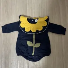 Knotter 花の襟ロンパース 80