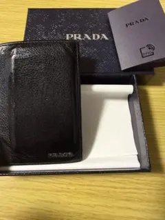 PRADA ヴィテログレインレザー カードケース ネロ