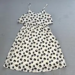[最終値下げ]Gu白黒花柄キャミワンピースMサイズ