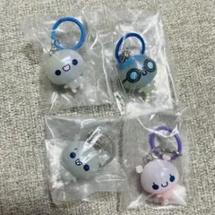 ぷくぷくあわわちゃん　ころんとクリアめじるしチャーム　4点セット