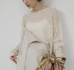 【新品未使用】GALLARDAGALANTE レーシーメッシュニットのサムネイル