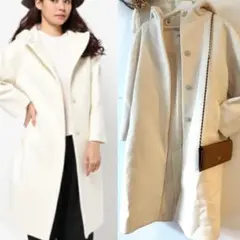 LIMITLESS LUXURYロングコート　白　卒入園入学式　フォーマルコート